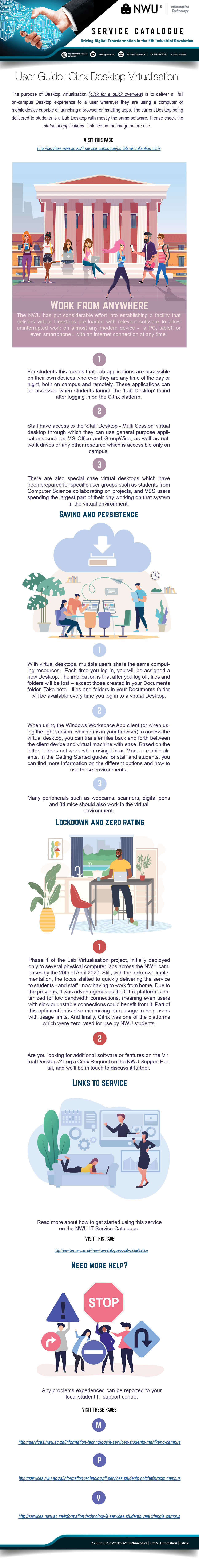 Infographic of an overview of  PC lab virtualisation software, Citrix