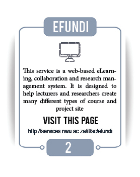 Assigned service eFundi click 
