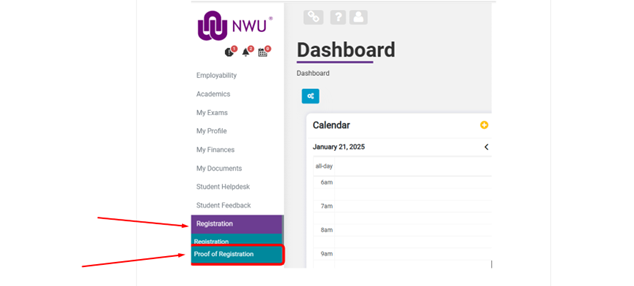 Navigate to registration