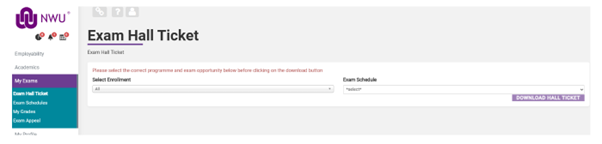 I cannot access my exam hall ticket