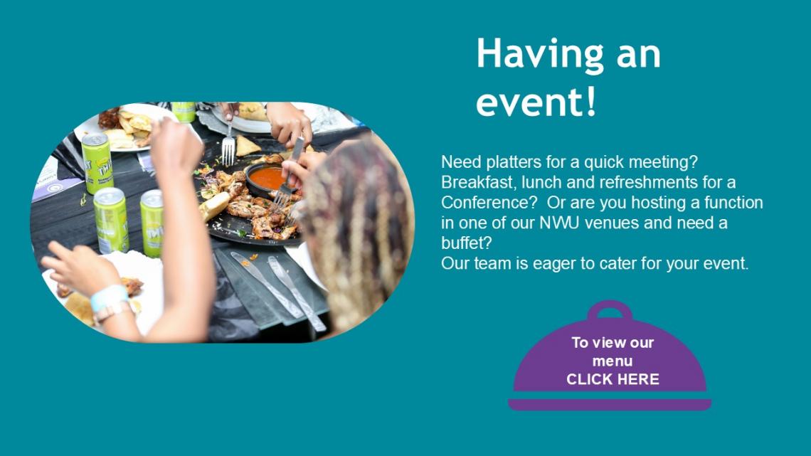 NWU Mahikeng Cafeteria Mahikeng Functions Events Conference