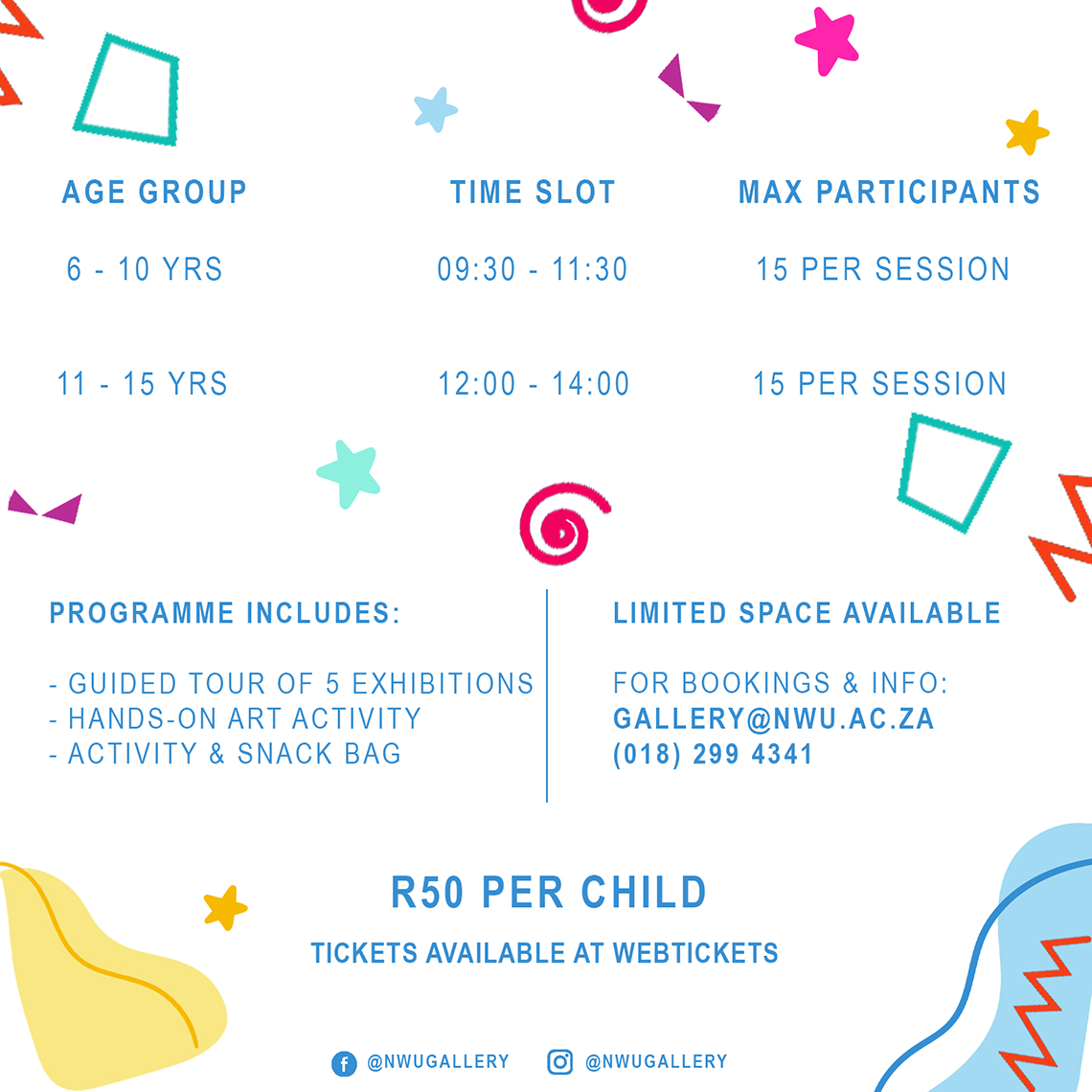 Childrens art programme by NWU for Momentum Aardklop