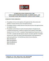 HEQC app guidelines
