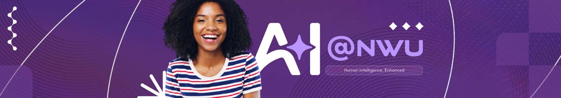 AI banner with woman