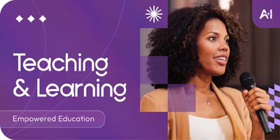 AI in teaching and learning, girl with a microphone