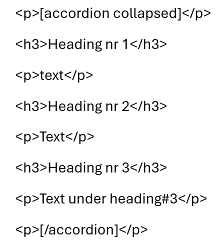 accordion text