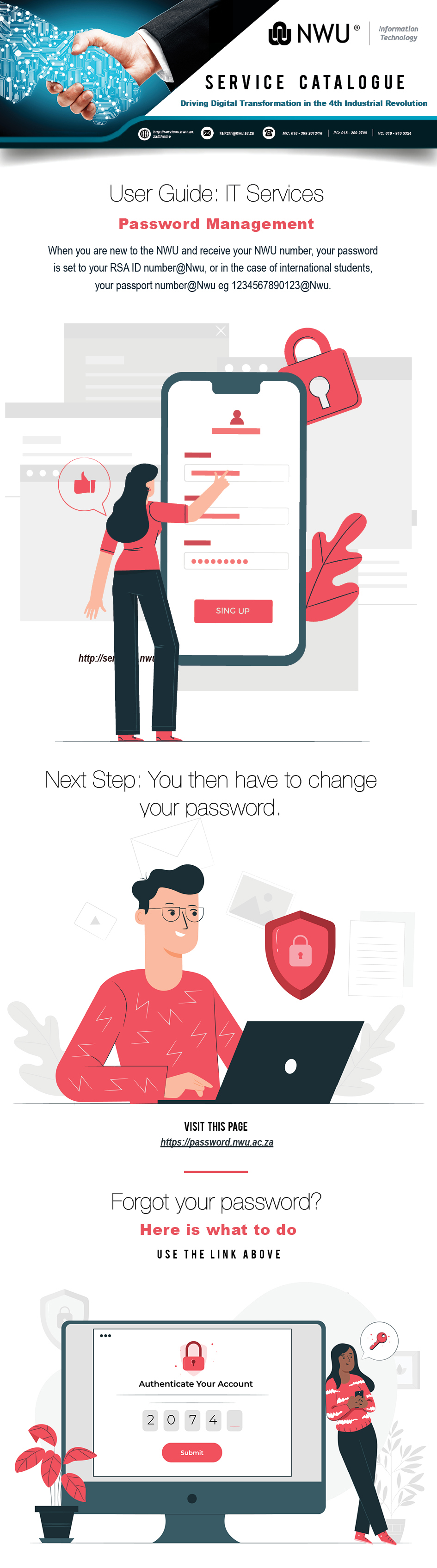 Infographic image on how to change your password