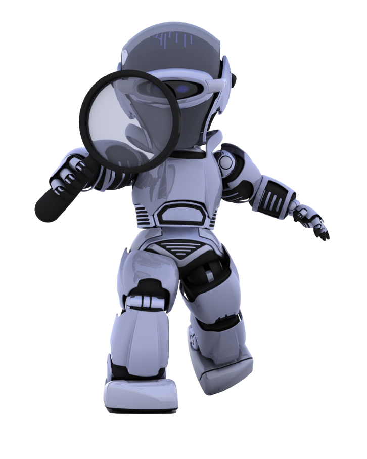 Picture of Robot with magnifying glass
