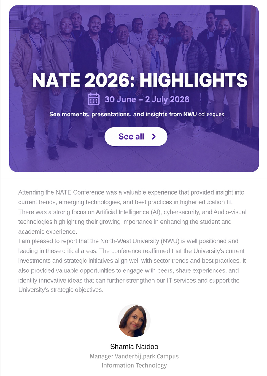 NATE 2026 highlights, conference reflection and Shamla Naidoo