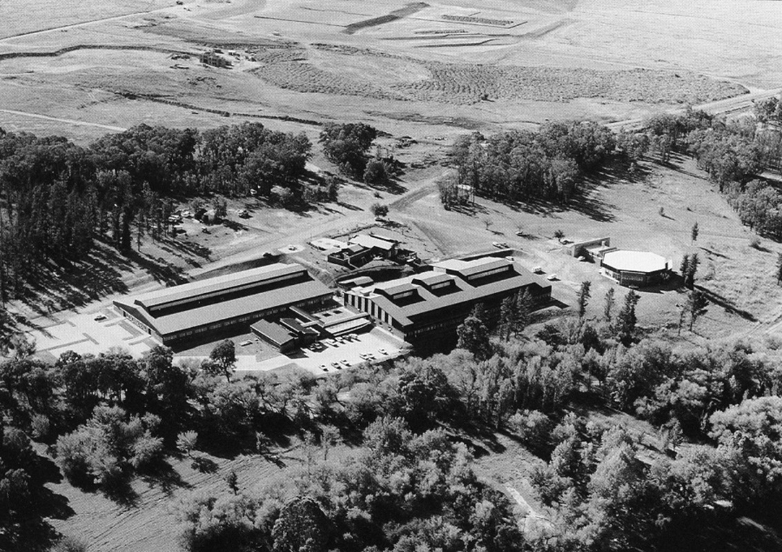 Aerial view of the River Complex with residence