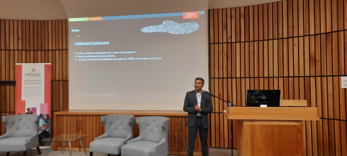 Ashly Sanichar: Speaks about the Memorandum of Understanding (MoU) between Higher Education Information Technology South Africa (HEITSA) and Oracle, in which NWU played a pivotal role.